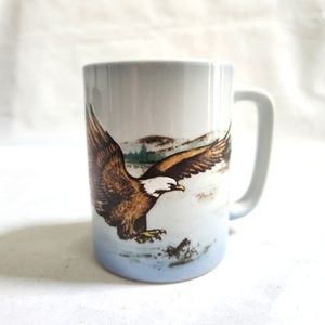 Vintage OTAGIRI American Bald Eagle Bird Coffee Mug Cup